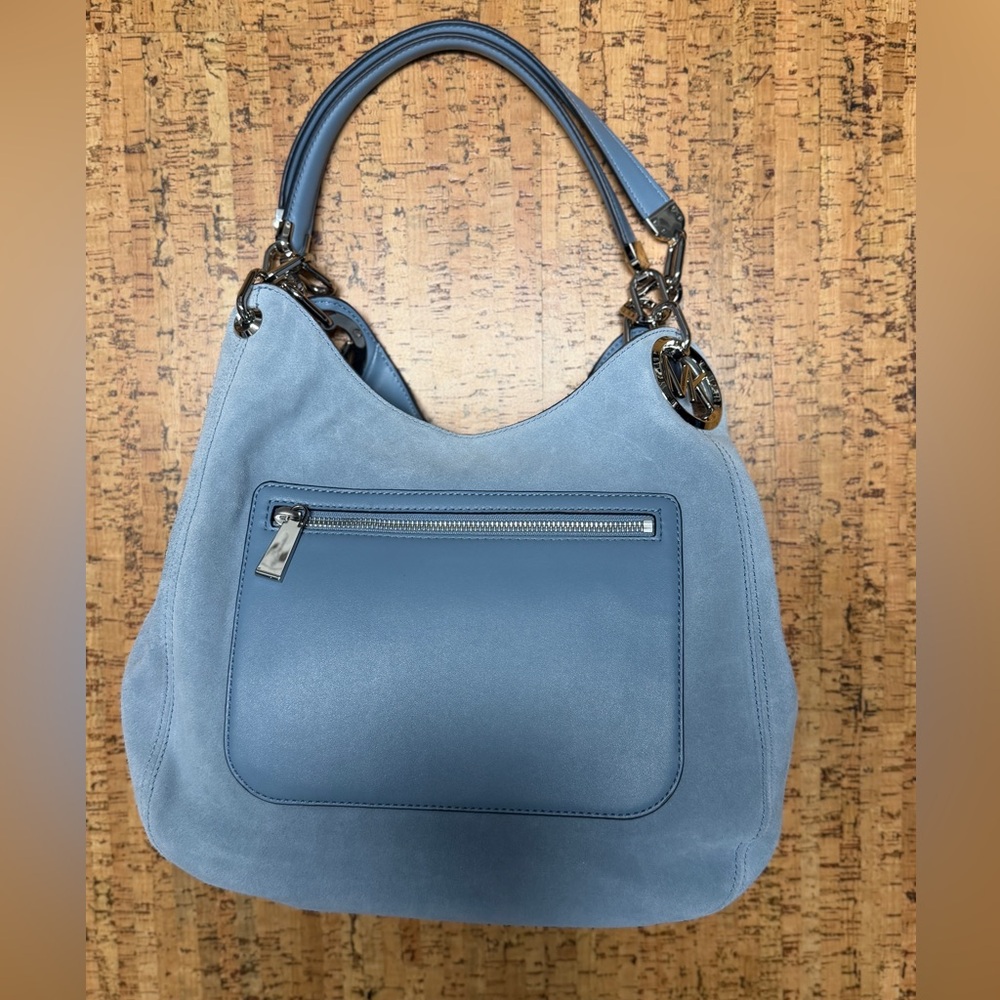 Michael Kors Lillie Soft Blue Hobo Bag - Picture 3 of 10